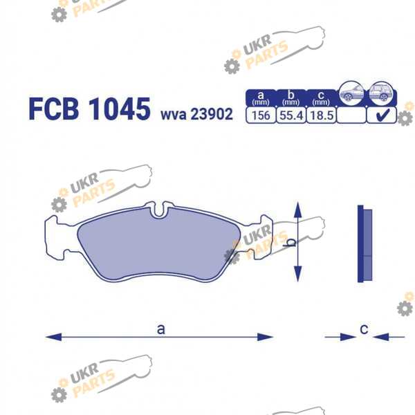 Тормозные колодки FriCo FCB 1045